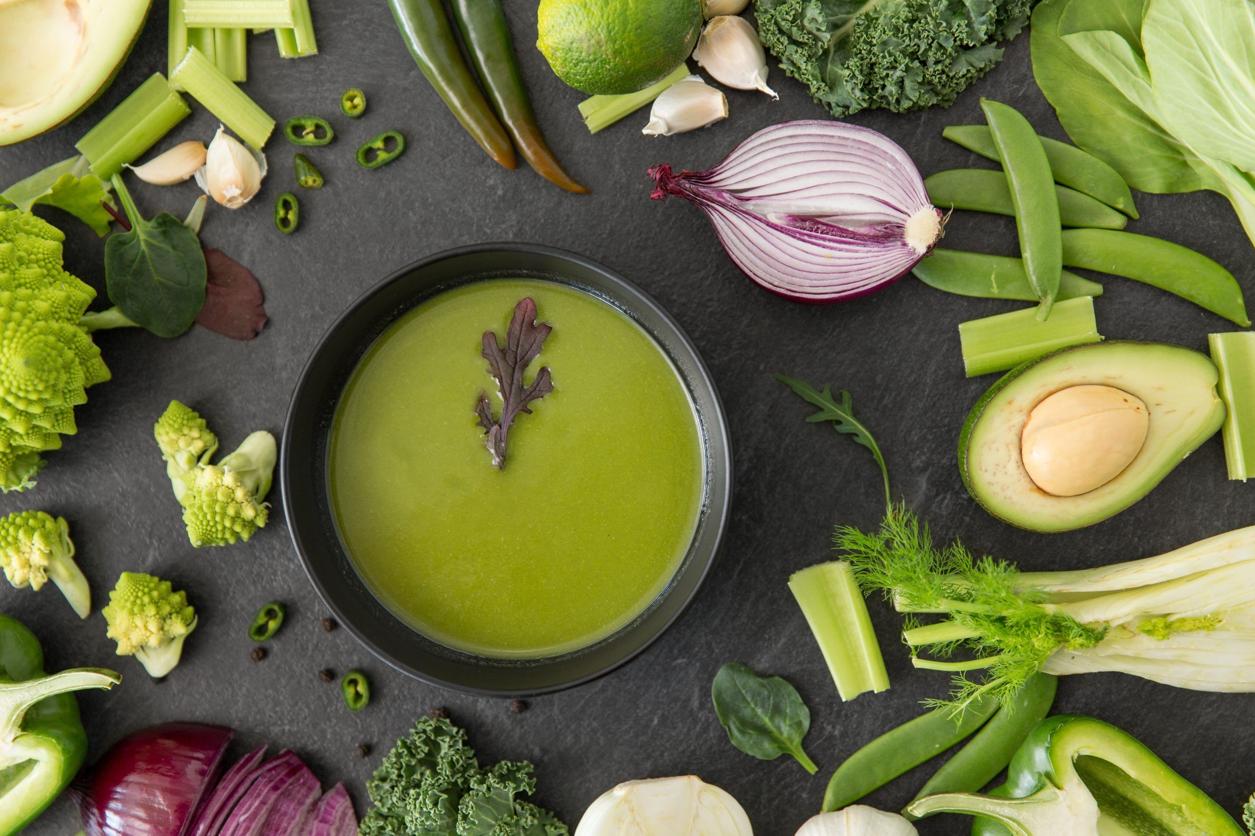 Cleansing Vegetable Soup with Avocado