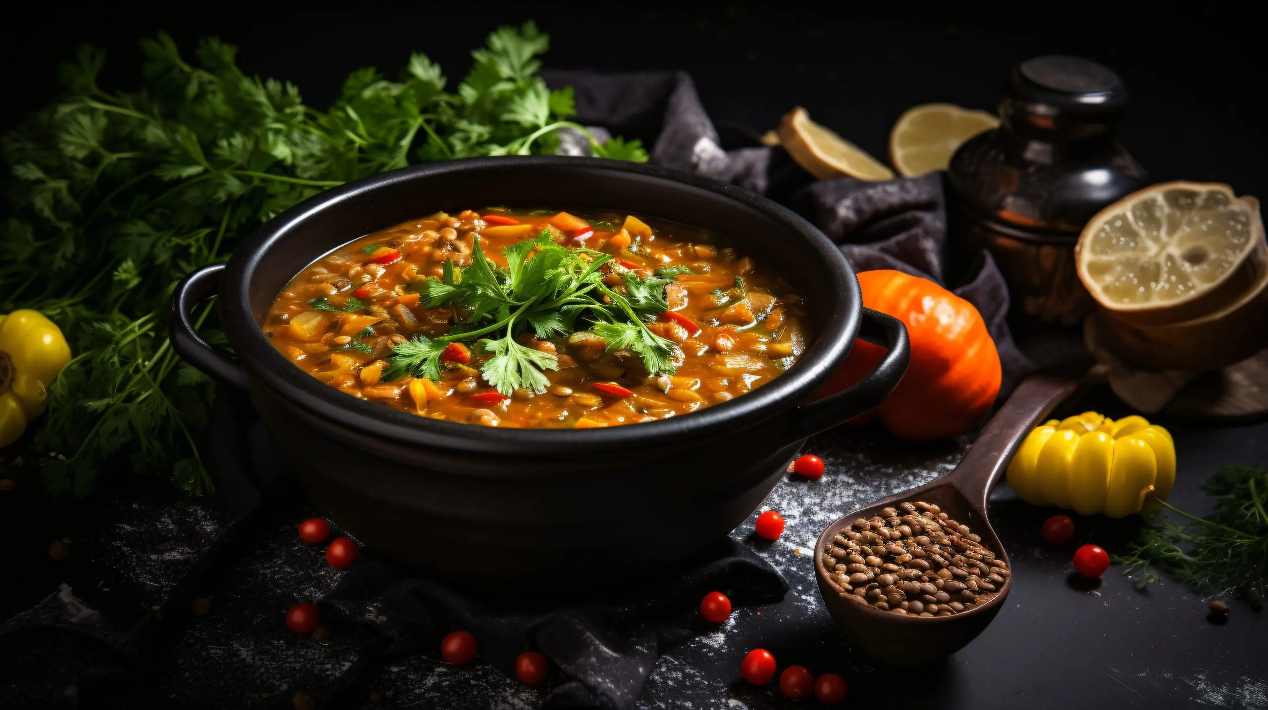 Spiced Lentil & Vegetable Soup
